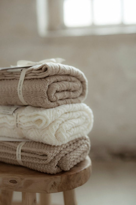 My Memi 100% Natural Merino Wool Blanket Powder Pink - Premium Collection