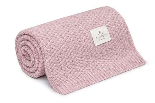 My Memi 100% Natural Merino Wool Blanket Powder Pink - Premium Collection