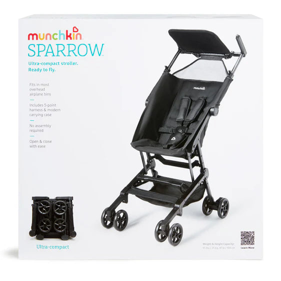 Munchkin Sparrow Ultra Compact Stroller- Black