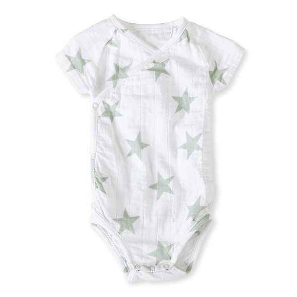 Aden + Anais Silver Star Short sleeve Bodysuit 6-9m
