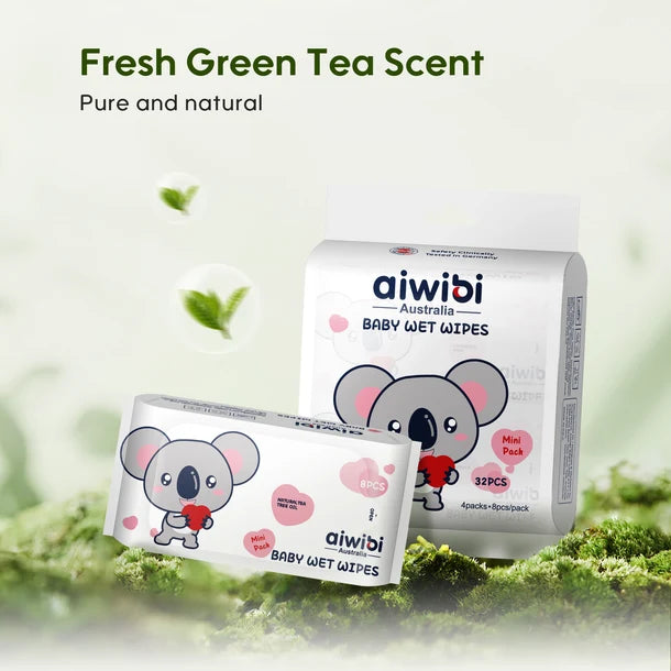 Aiwibi Mini Pocket Portable Wipes 64's - 8pk