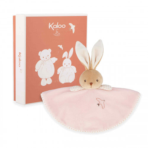 Kaloo Pink round rabbit comforter