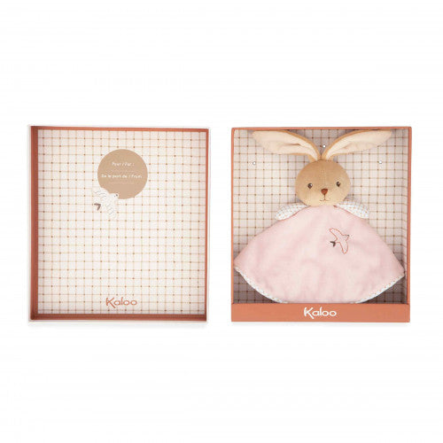 Kaloo Pink round rabbit comforter
