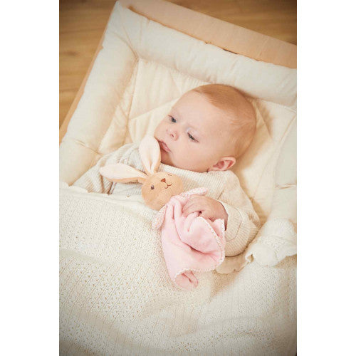 Kaloo Pink round rabbit comforter