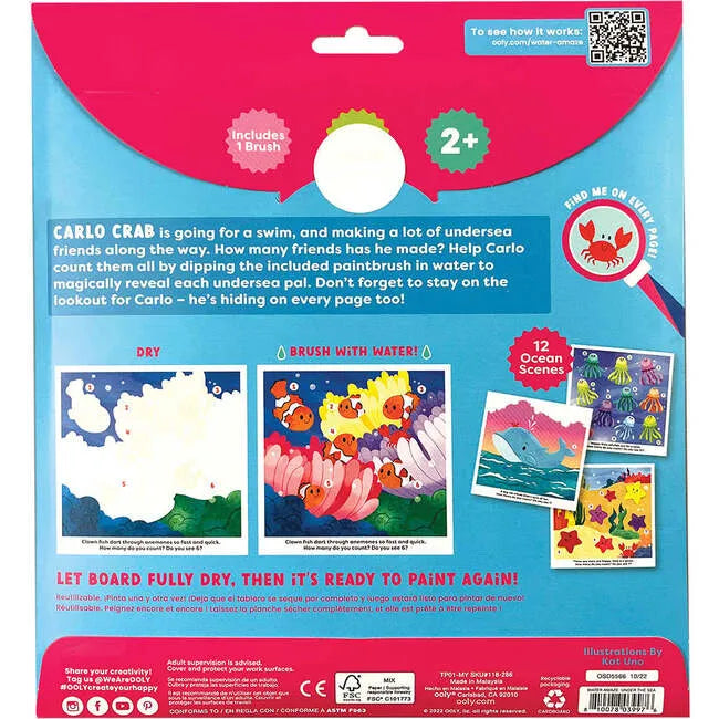 Ooly Water Amaze Water Reveal Boards Under The Sea (Set of 13)