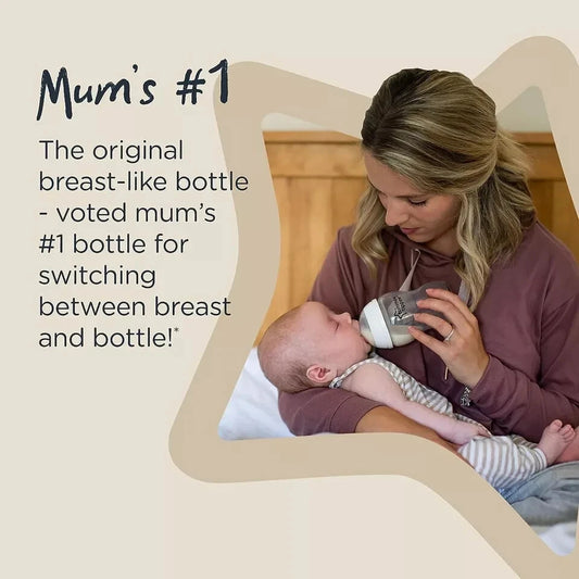 Tommee Tippee Closer to Nature Feeding Bottle, 340ml x 1 - Boy