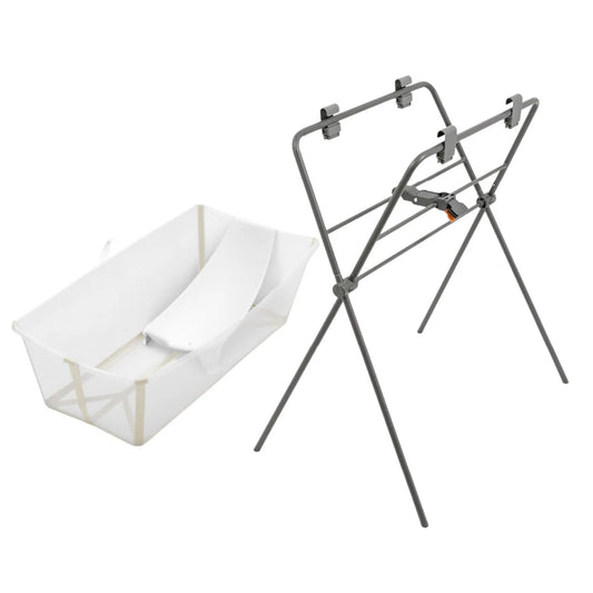Stokke Flexi Bath Tub With Newborn Support & Stand Set