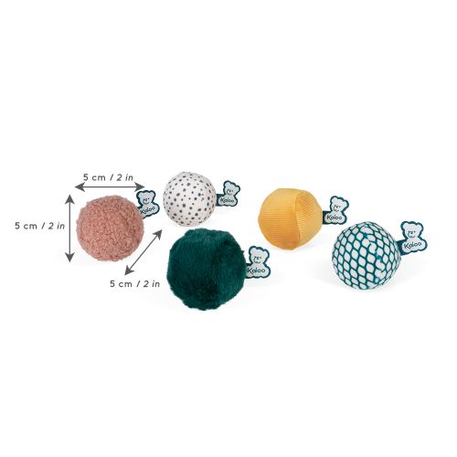 Kaloo Sensory soft balls set for baby (5 pieces)