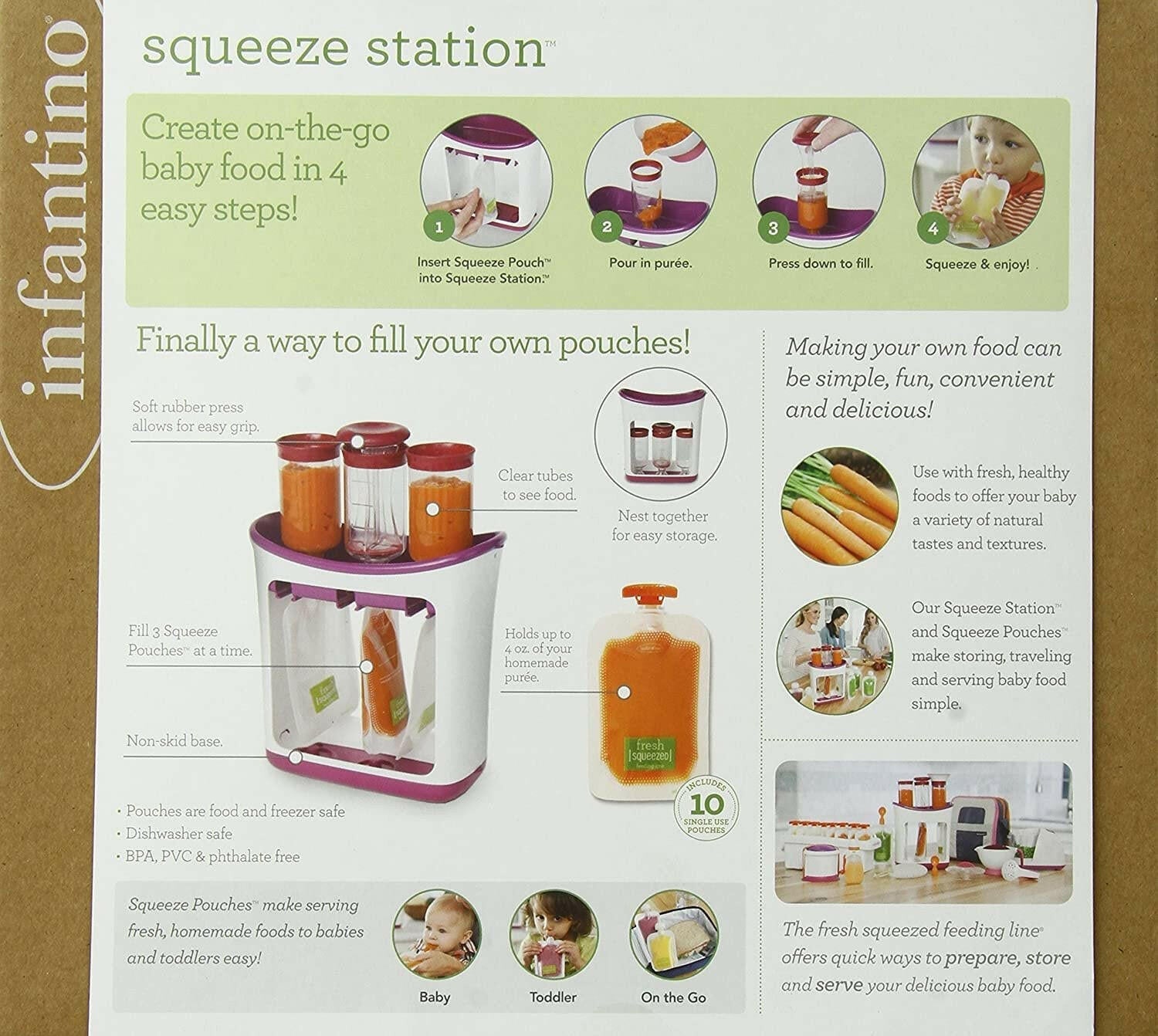 Infantino Squeeze Station for Pouch Filling