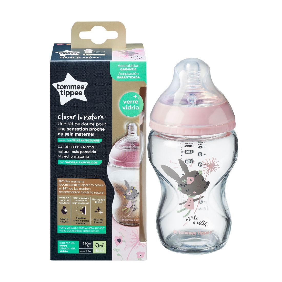 Tommee Tippee Closer To Nature Glass -250ML