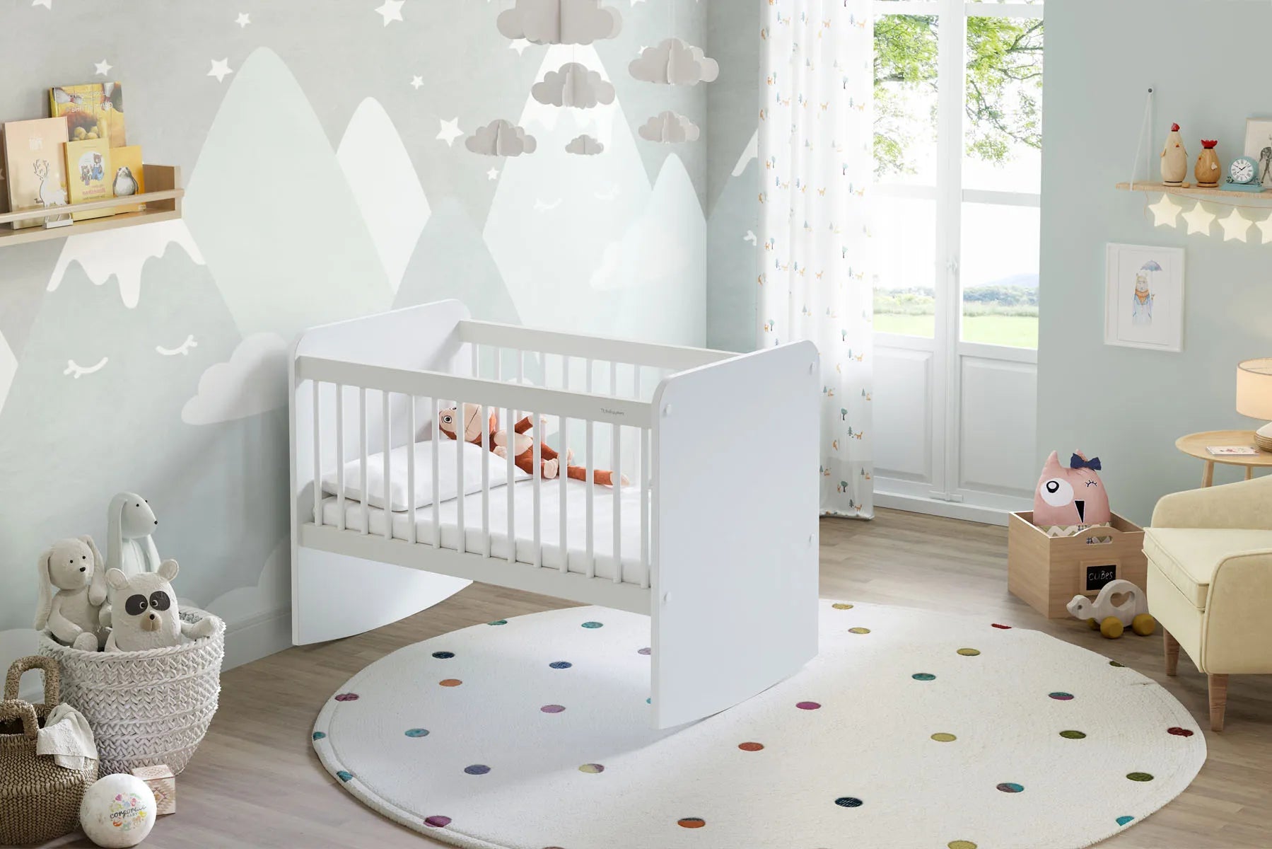 Babywhen Practical Rocking Cradle With Levels